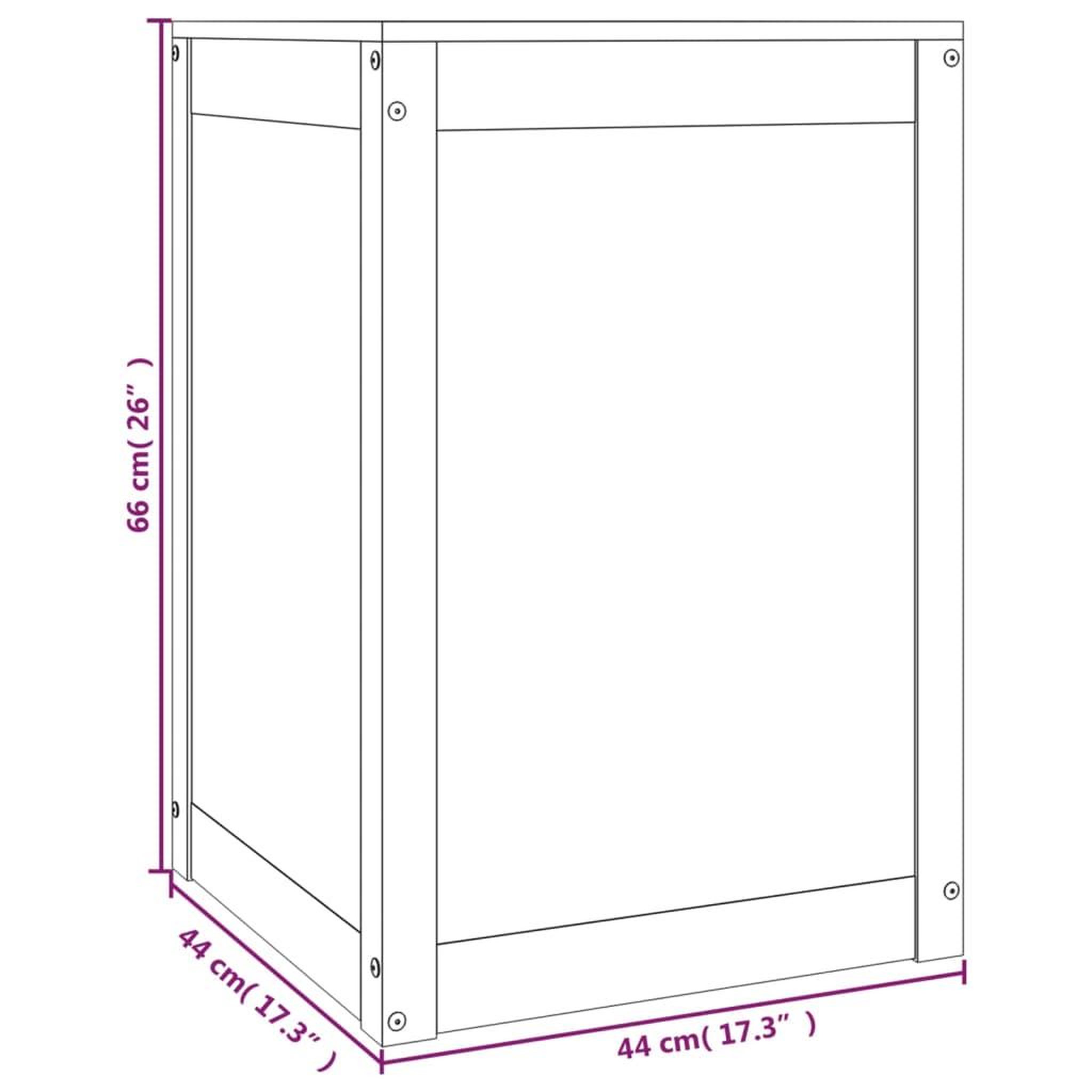 Voir la diapositive 6 : VIDAXL Boîte a linge Blanc 44x44x66 cm Bois massif de pin