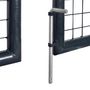 Voir la diapositive 5 : VIDAXL Portail de jardin grillage en acier galvanise 306 x 75 cm Gris