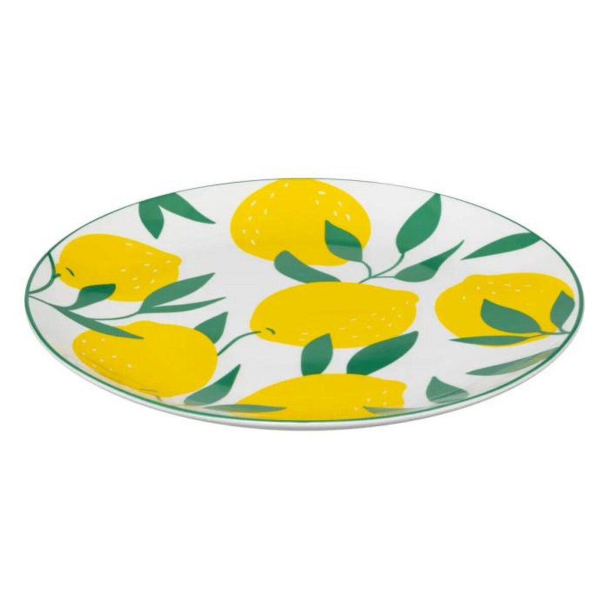 SECRET DE GOURMET Lot de 6 Assiettes Plates  Citrons  26cm Multicolore