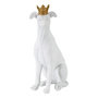 Voir la diapositive 1 : Paris Prix Statuette Déco Chien  Couronne  33cm Blanc