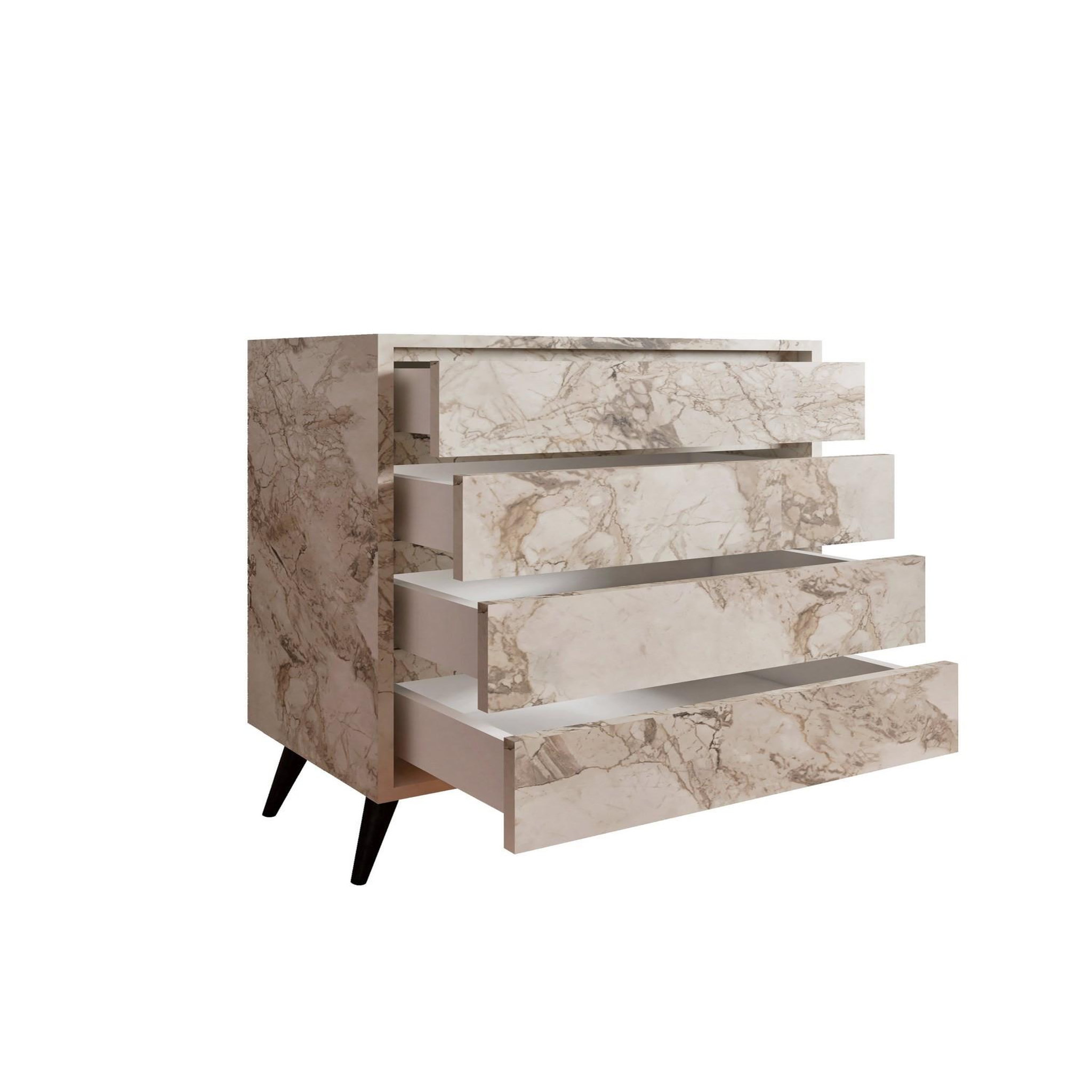 Voir la diapositive 4 : Habitat et Jardin Commode en bois  suvera  - 70 x 40 x 86 cm - beige marbré