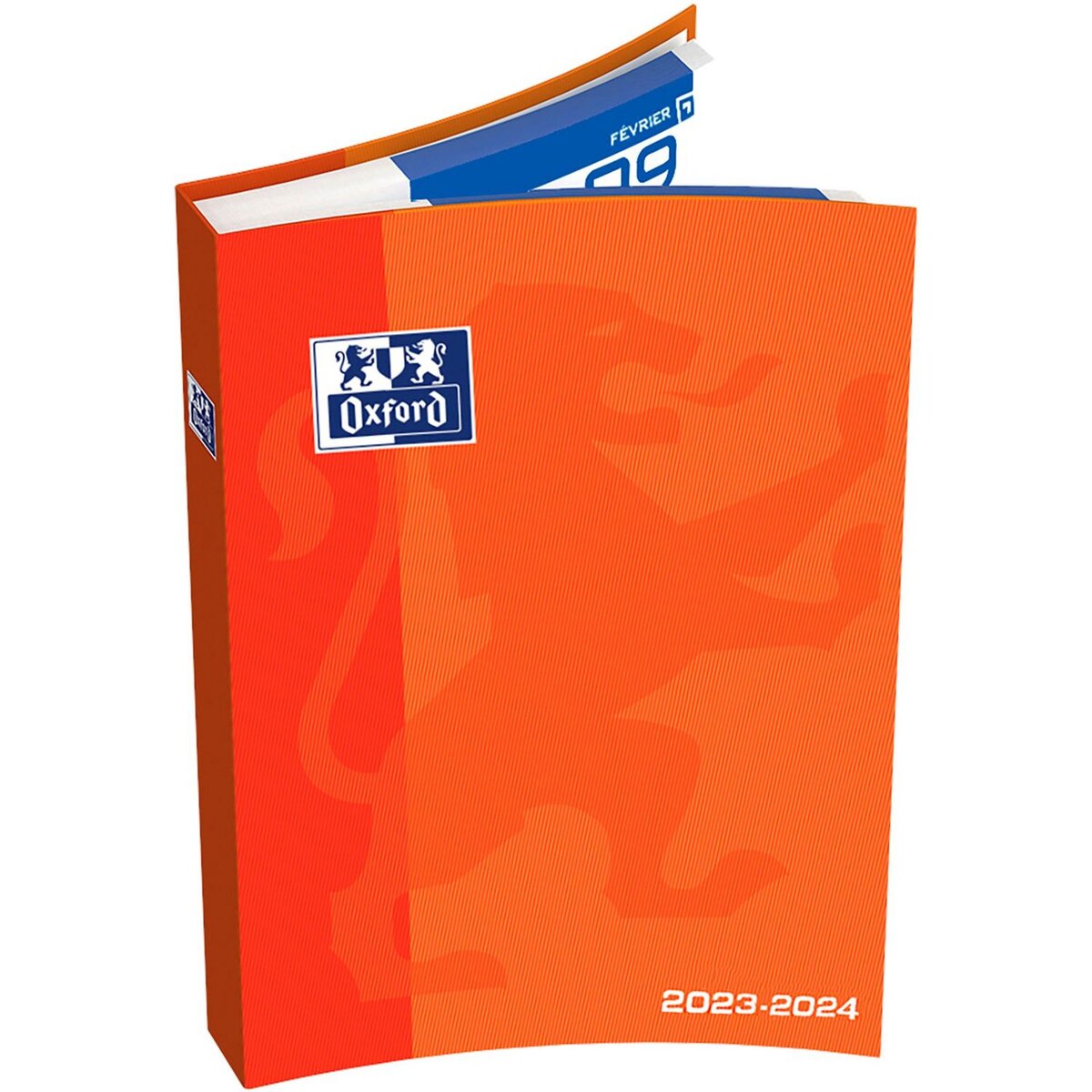 OXFORD Agenda scolaire journalier grand format orange 2023-2024 pas cher 
