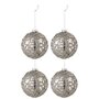 Voir la diapositive 1 : Paris Prix Lot de 4 Boules de Noël  Mini Perles  10cm Gris