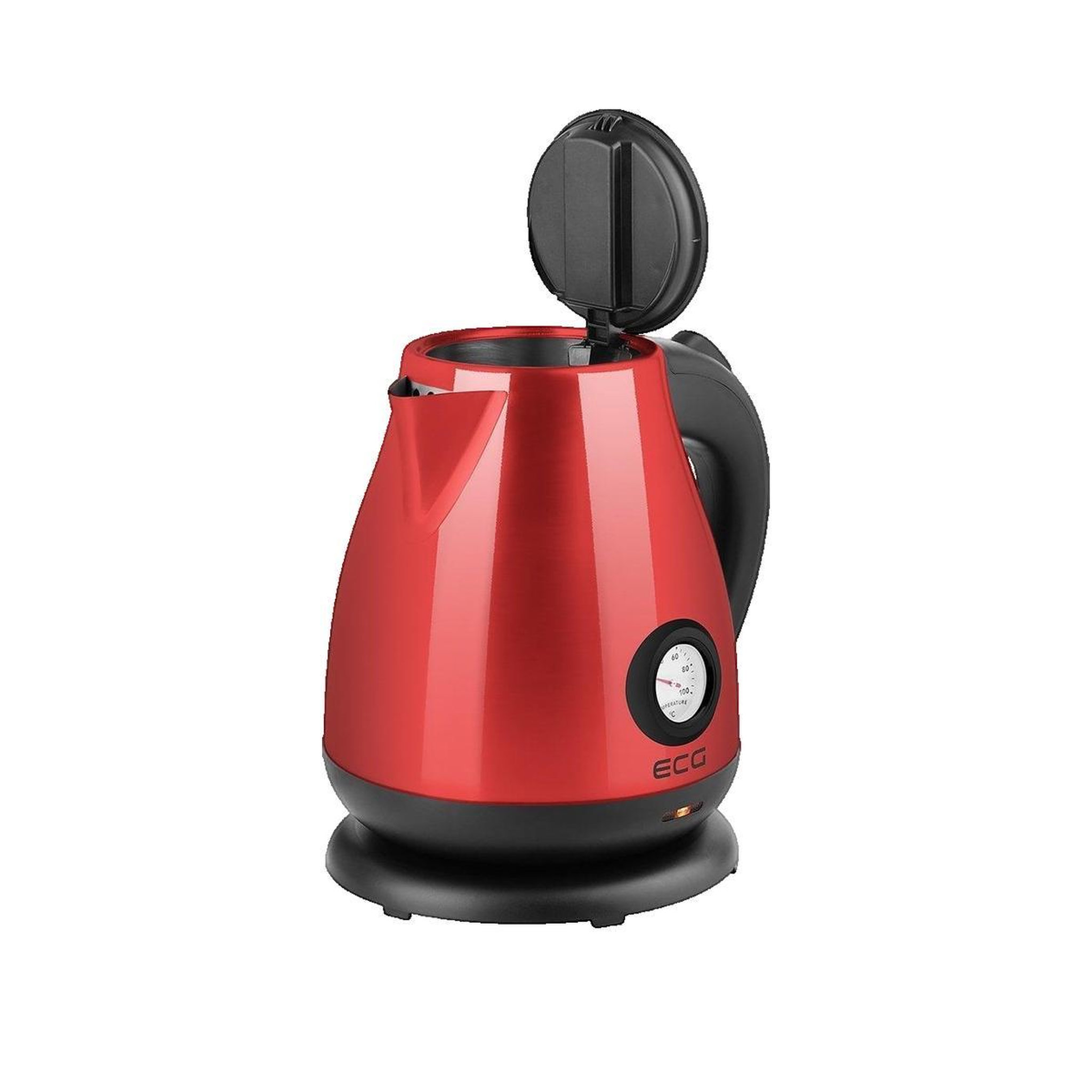 Voir la diapositive 2 : Elec EQ Bouilloire électrique ECG RK 1705 Metallico Rouge