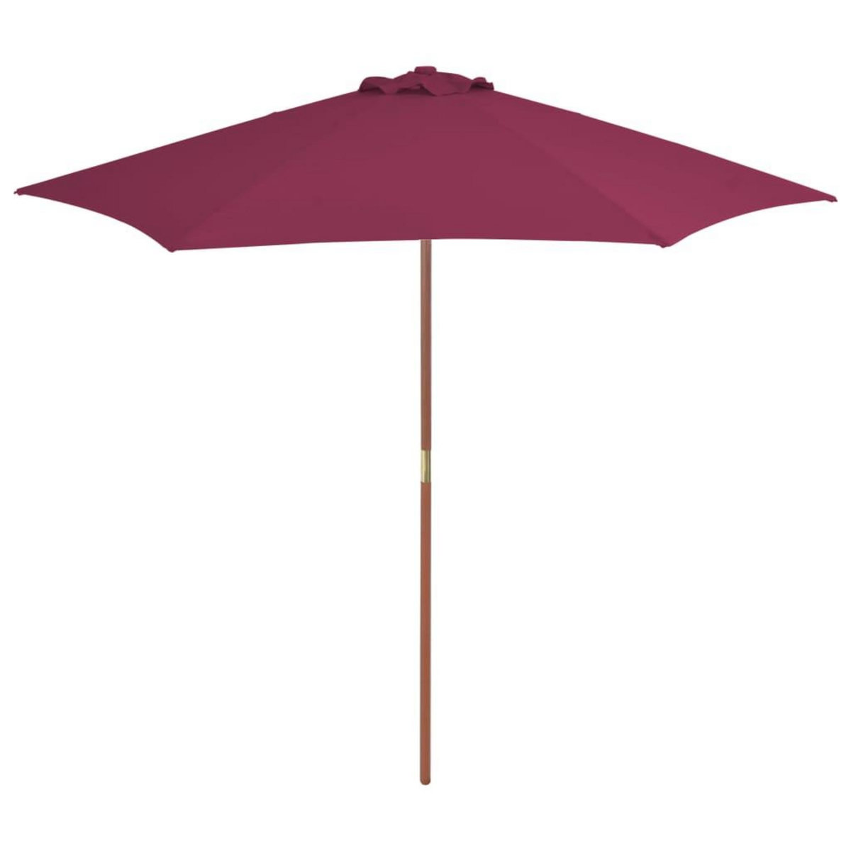 VIDAXL Parasol d'exterieur avec mat en bois 270 cm rouge bordeaux
