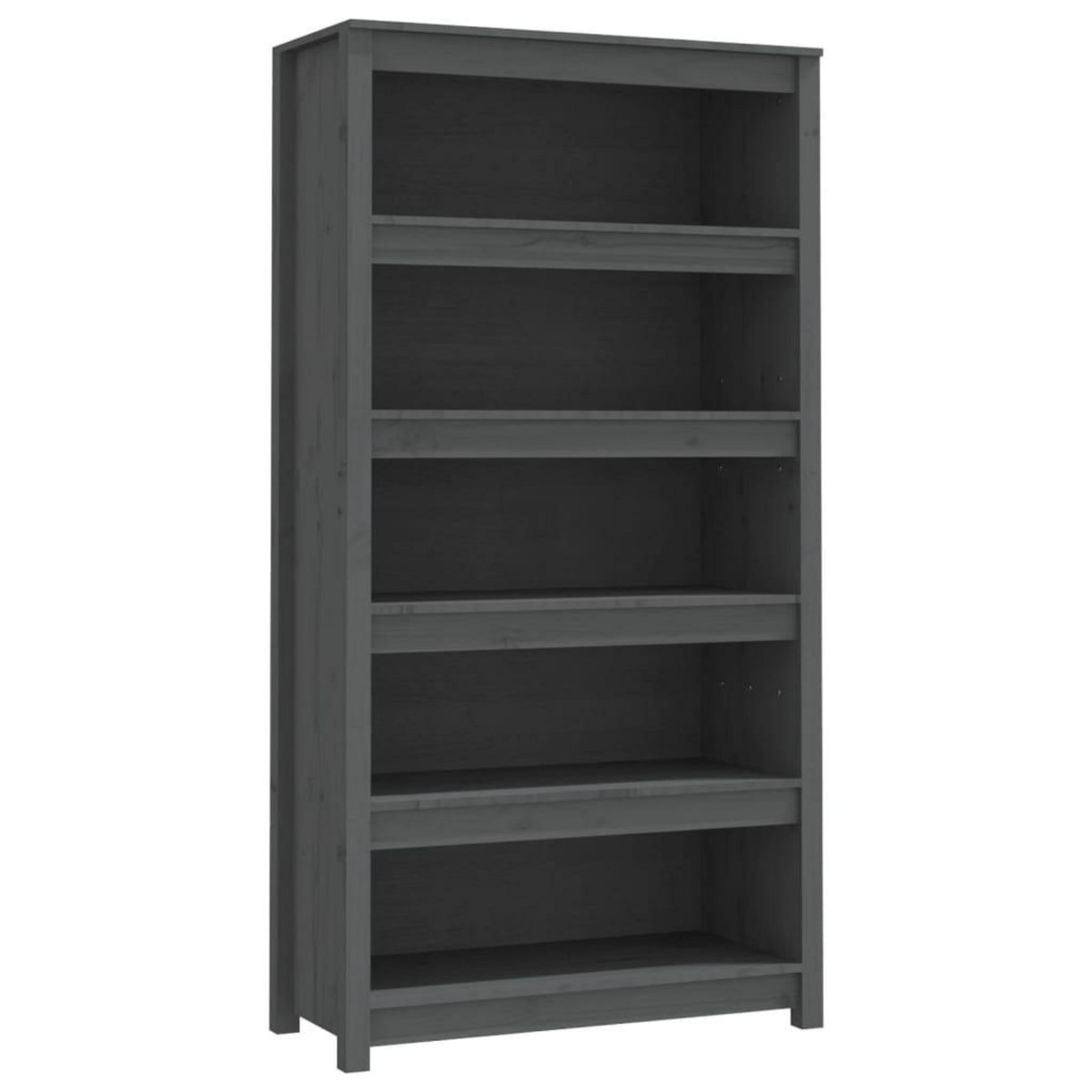 VIDAXL Bibliotheque Gris 80x35x154 cm Bois de pin massif