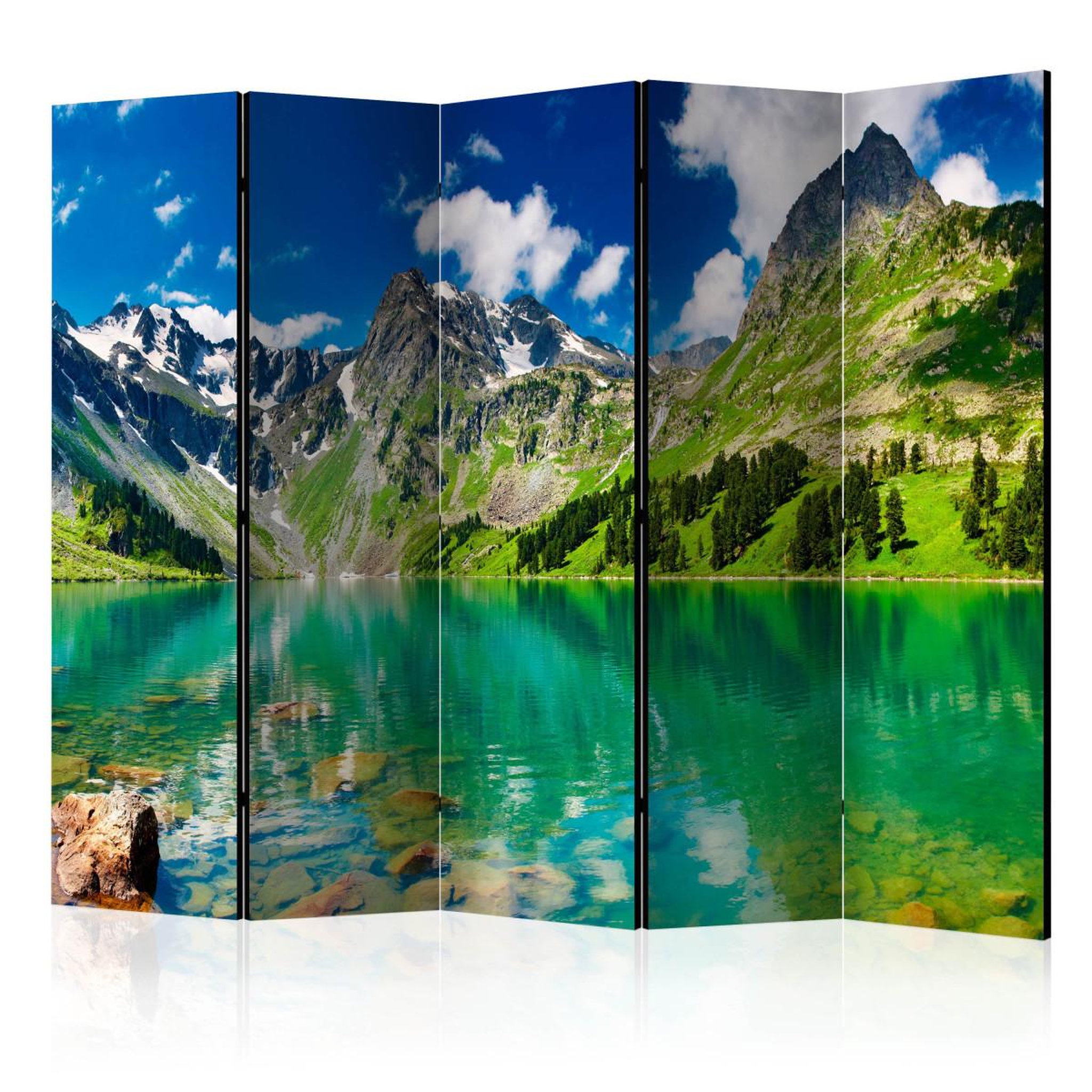 Paris Prix Paravent 5 volets  mountain lake  172x225cm