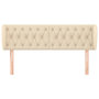 Voir la diapositive 3 : VIDAXL Tete de lit avec oreilles Creme 147x23x78/88 cm Tissu