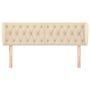 Voir la diapositive 3 : VIDAXL Tete de lit avec oreilles Creme 147x23x78/88 cm Tissu