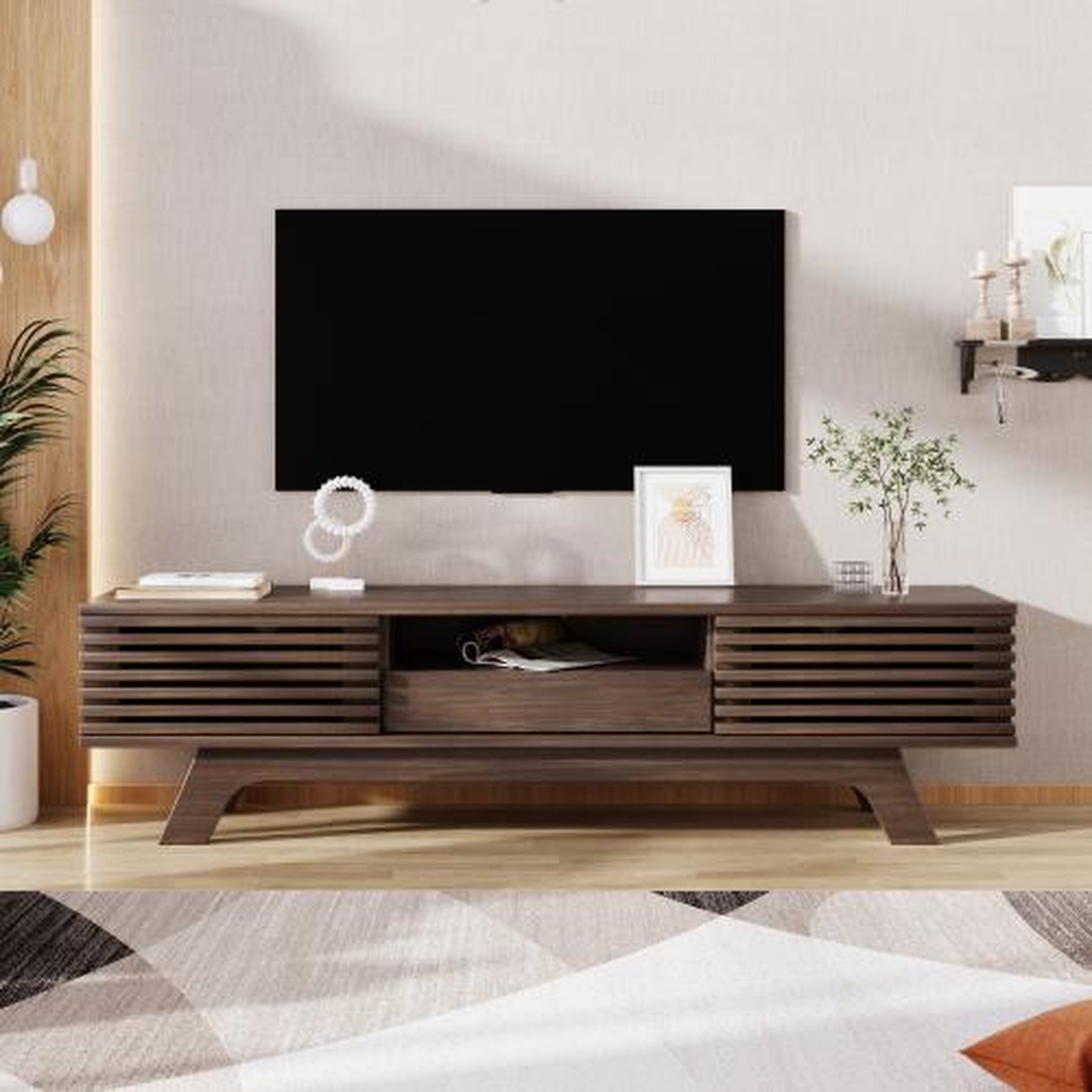 Voir la diapositive 2 : MERAX Meuble tv naturel 150 cm panneau de particules