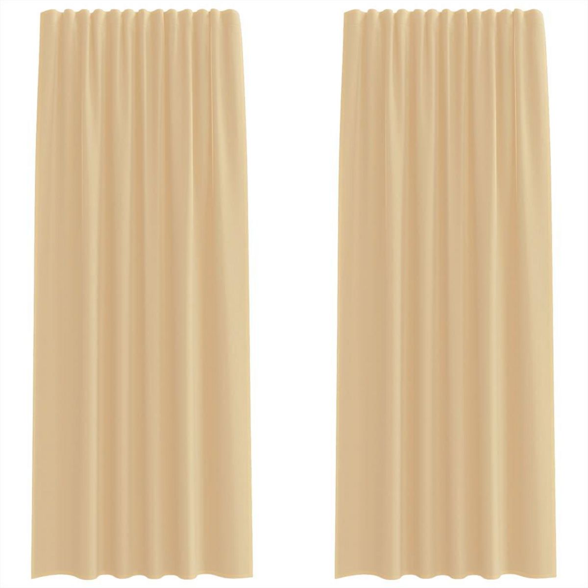 VIDAXL Rideaux en voile avec boucles 2 pcs sable 140x245 cm