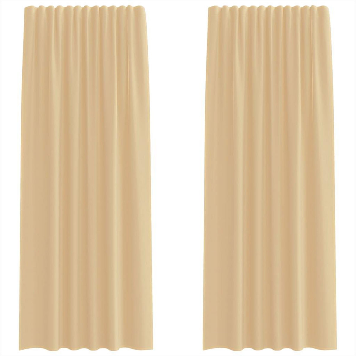 VIDAXL Rideaux en voile avec boucles 2 pcs sable 140x245 cm