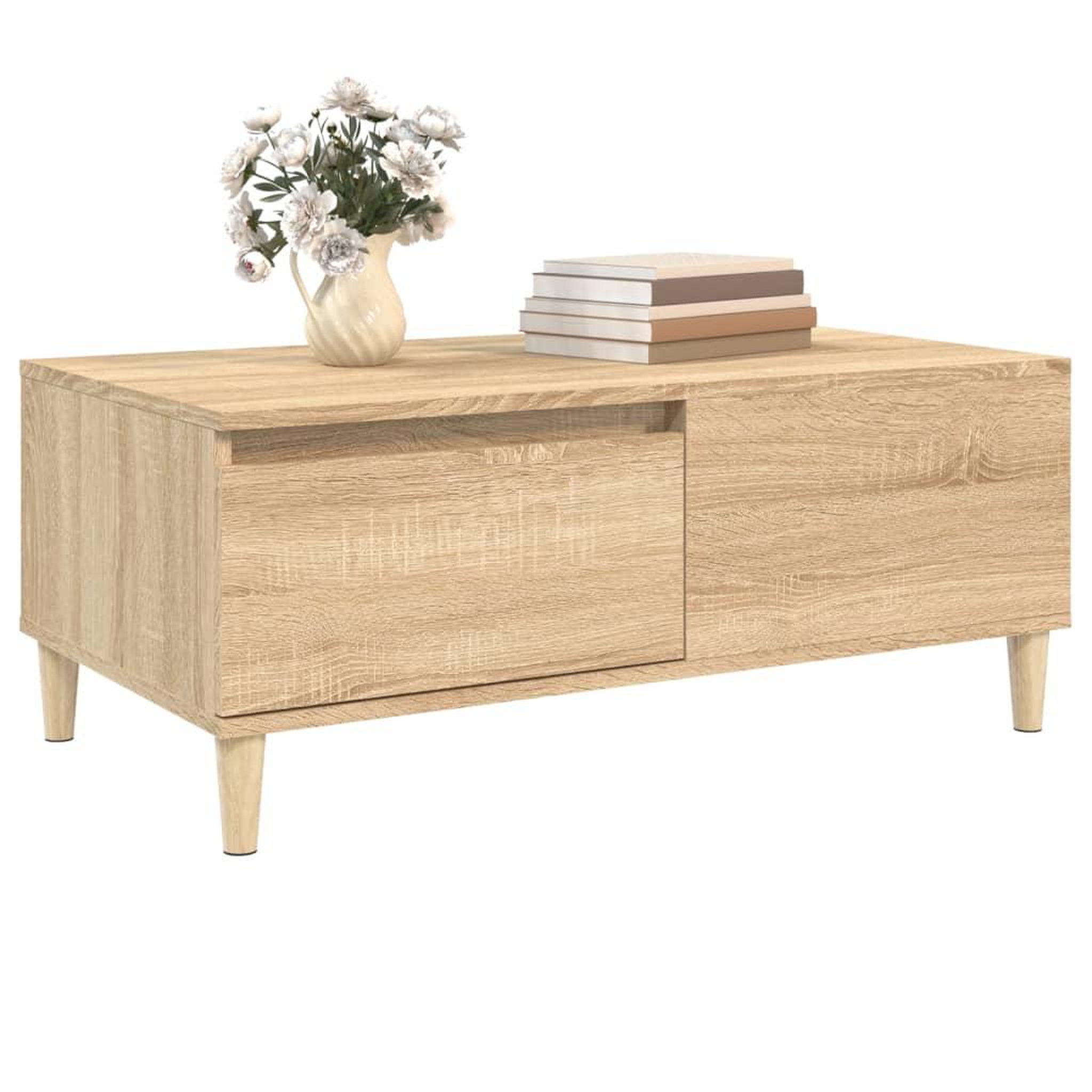 Voir la diapositive 4 : VIDAXL Table basse Chene sonoma 90x50x36,5 cm Bois d'ingenierie