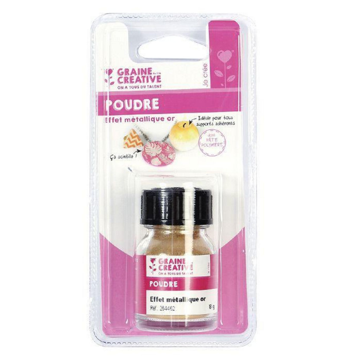 Graine créative Poudre effet métallique or pour pâte polymère - 8 g