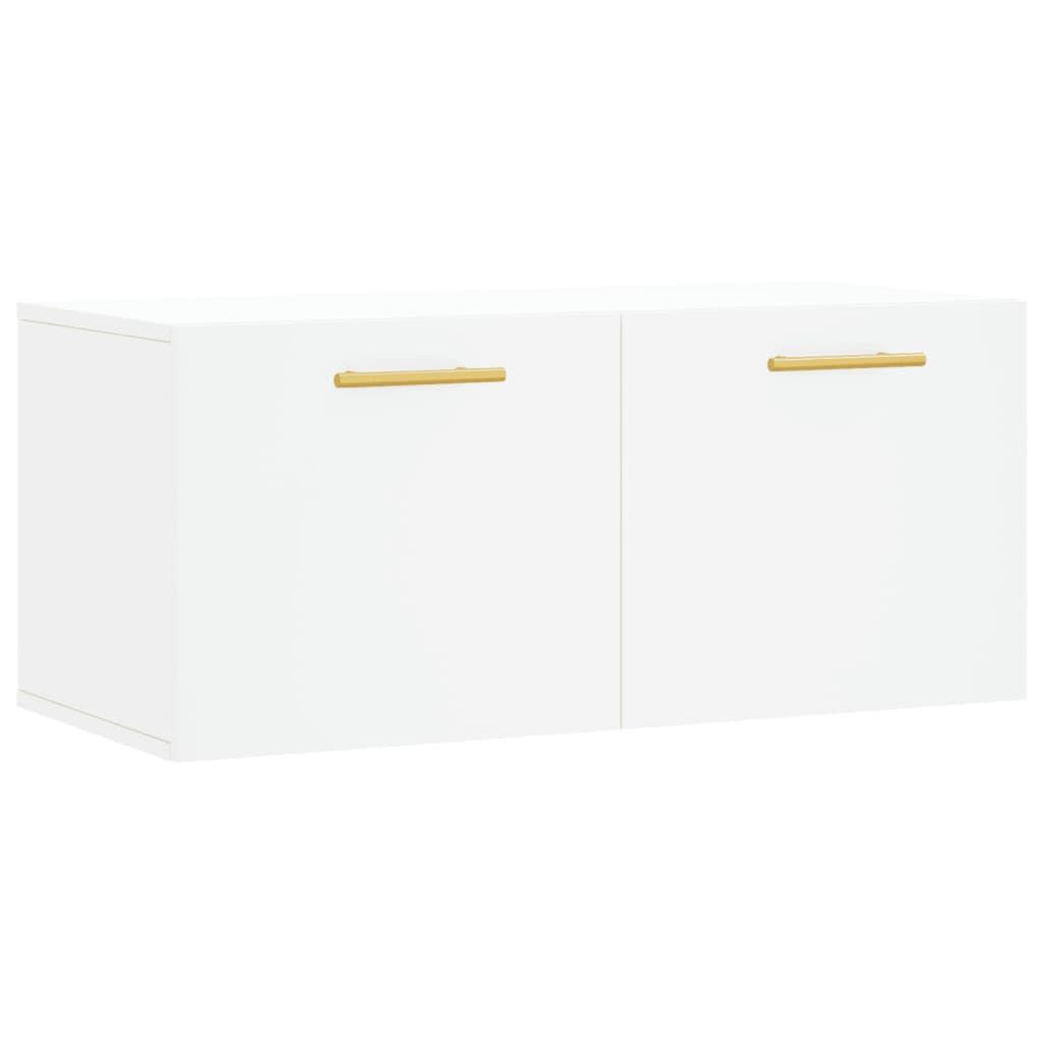 Voir la diapositive 2 : VIDAXL Armoire murale blanc 80x36,5x35 cm bois d'ingenierie