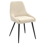 Voir la diapositive 3 : ID MARKET Lot de 4 chaises THALYA en velours beige avec accoudoirs
