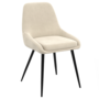 Voir la diapositive 3 : ID MARKET Lot de 4 chaises THALYA en velours beige avec accoudoirs