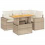 Voir la diapositive 2 : VIDAXL Salon de jardin avec coussins 5 pcs beige resine tressee