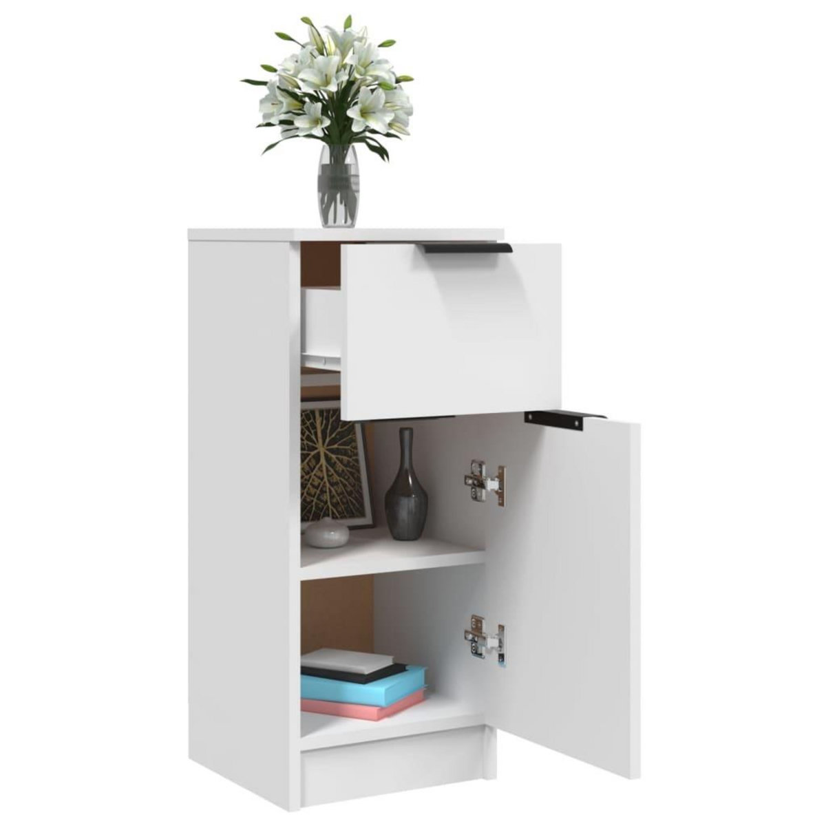 VIDAXL Buffet Blanc 30x30x70 cm Bois d'ingenierie