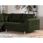 Voir la diapositive 5 : LISA DESIGN Rune - canapé d'angle - avec pouf d'appoint - 4 places - style scandinave - gauche