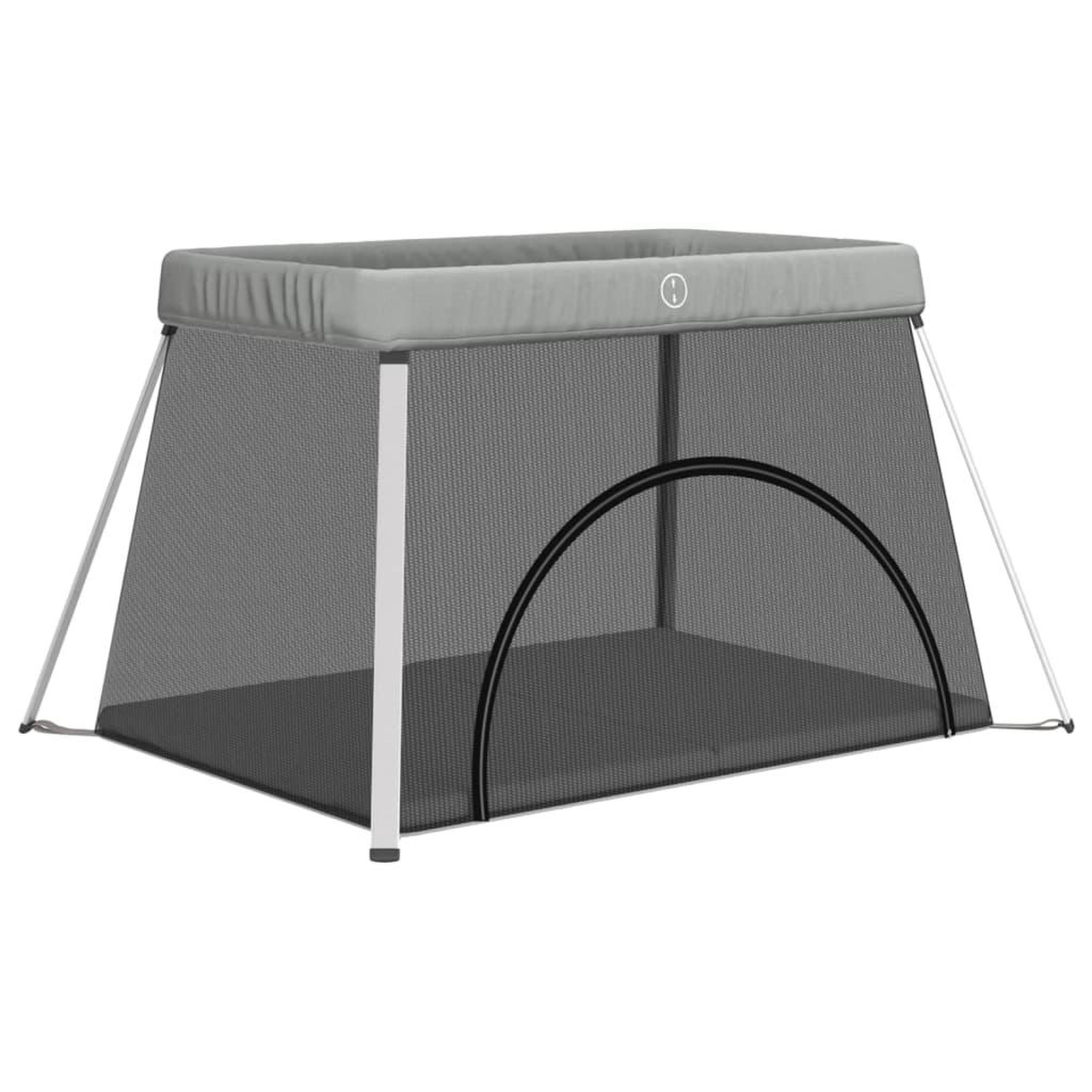 Voir la diapositive 2 : VIDAXL Parc pour bebe avec matelas Gris clair Tissu de lin