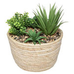 ATMOSPHERA Plante Artificielle  Composition  18cm Naturel & Vert