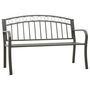 Voir la diapositive 1 : VIDAXL Banc de jardin Gris 120 cm Acier