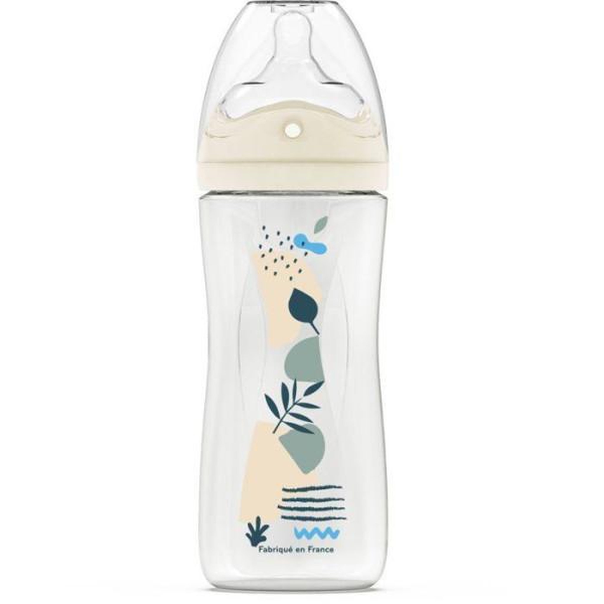 DODIE Biberon anti-colique - DODIE - 330 ml - Tétine multi-perforée biomimétisme - +6 mois - Débit 3 - Bleu