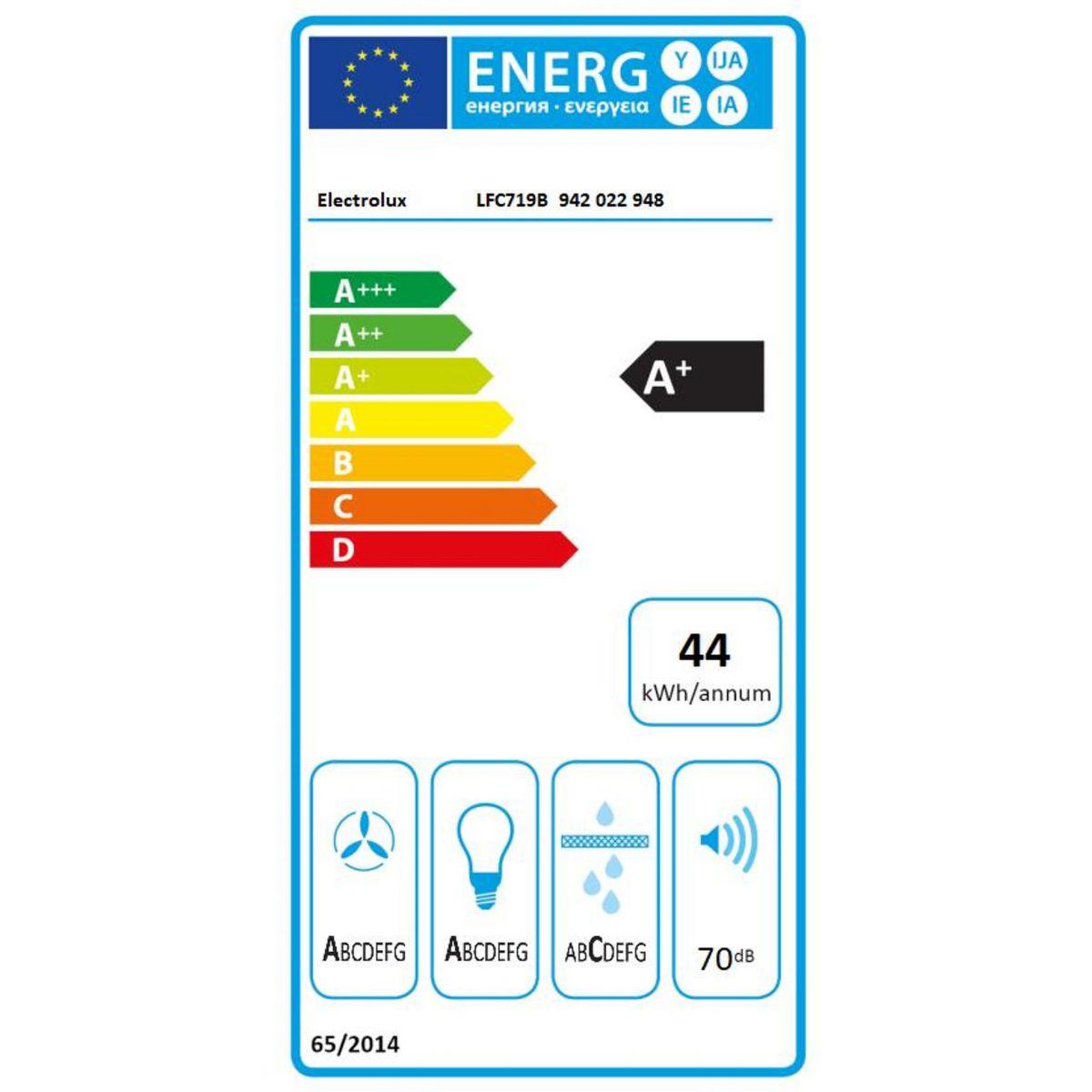 Voir la diapositive 6 : ELECTROLUX Hotte décorative murale lfc719b