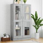 VIDAXL Armoire a vitrine Sonoma gris 82,5x30,5x150cm Bois d'ingenierie