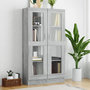 Voir la diapositive 1 : VIDAXL Armoire a vitrine Sonoma gris 82,5x30,5x150cm Bois d'ingenierie