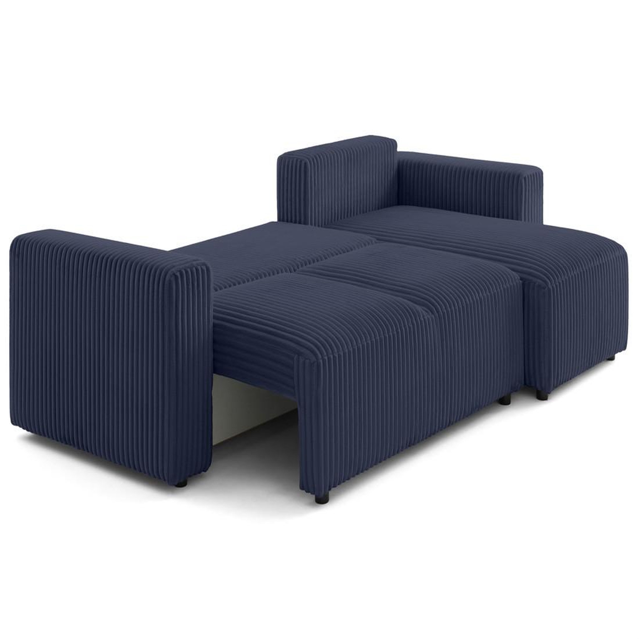 Voir la diapositive 2 : LISA DESIGN Livy - canapé d'angle réversible 4 places convertible avec coffre en velours côtelé grosses côtes