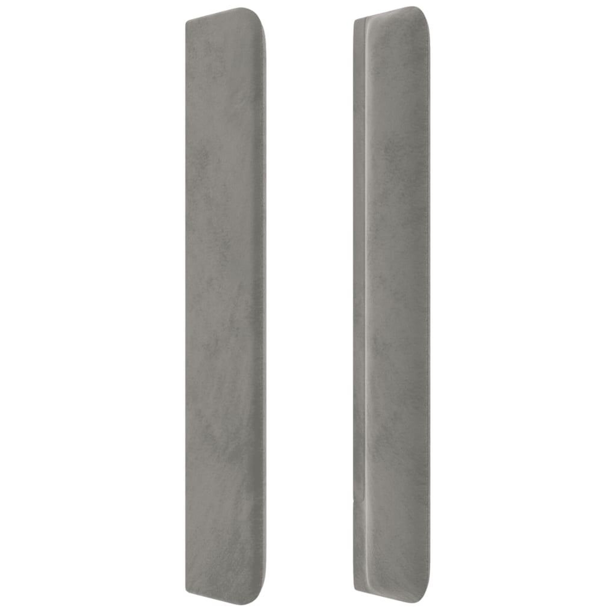 Voir la diapositive 4 : VIDAXL Tete de lit avec oreilles Gris clair 203x16x118/128 cm Velours