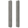 Voir la diapositive 4 : VIDAXL Tete de lit avec oreilles Gris clair 203x16x118/128 cm Velours