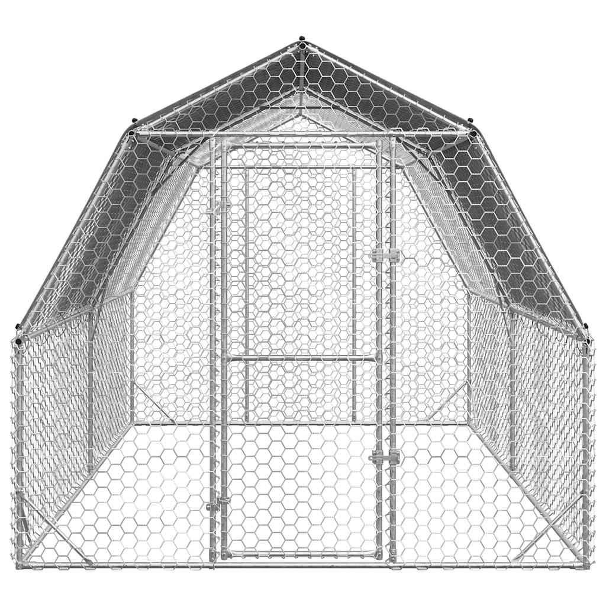 Voir la diapositive 3 : VIDAXL Poulailler avec toit 2,5x4x2,25 m acier galvanise
