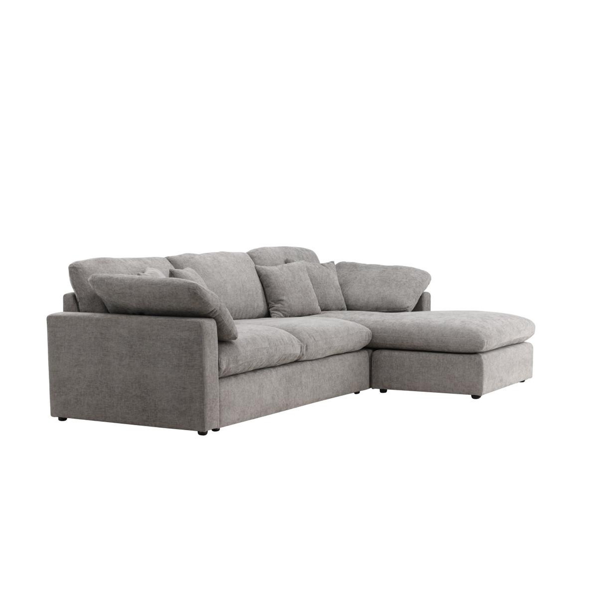 Voir la diapositive 4 : Paris Prix Canapé d'angle réversible  amalfi  297cm gris