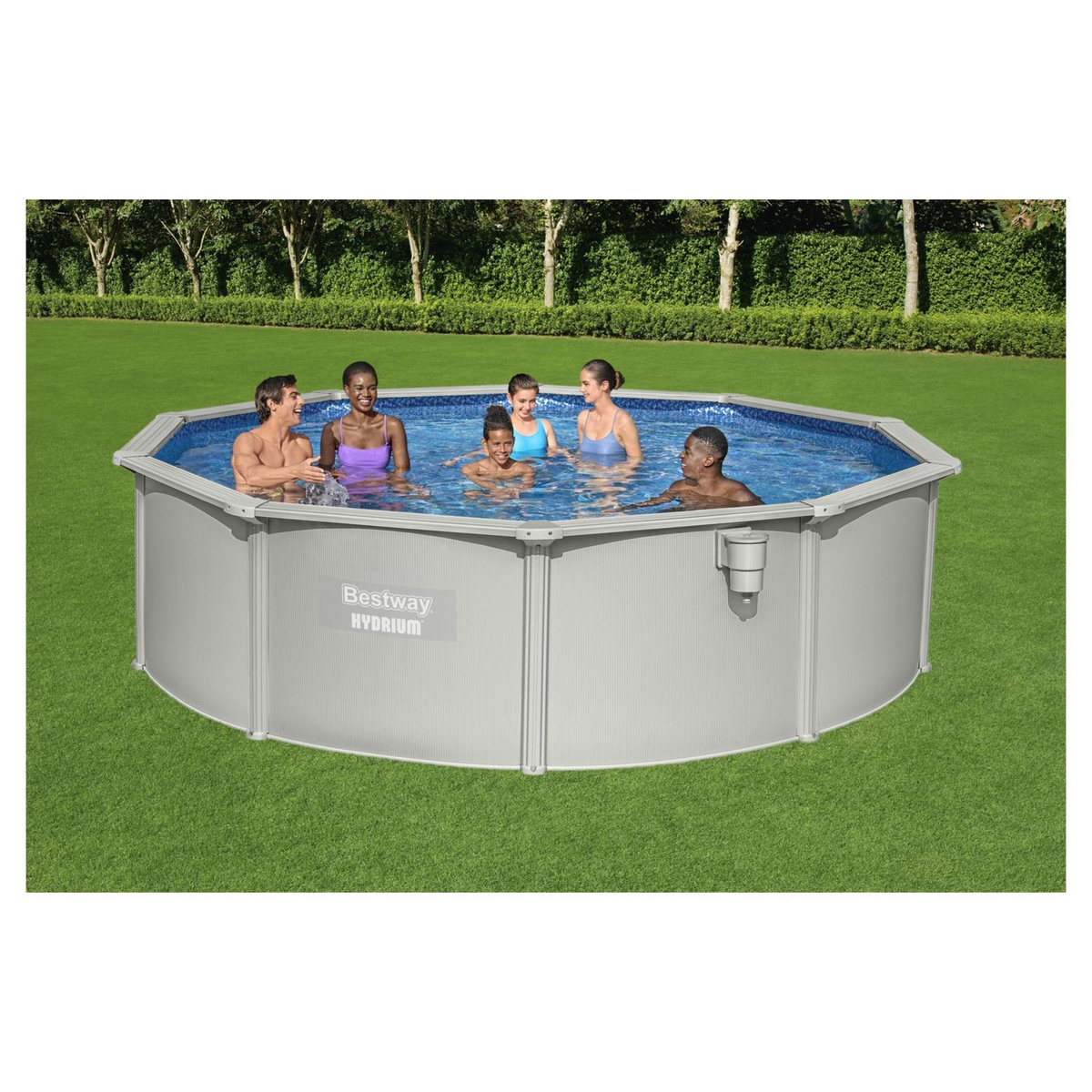 BESTWAY Piscine hors sol acier ronde - 4,6 x 1,20 m -  HYDRIUM