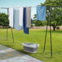 Voir la diapositive 2 : ID MARKET Etendoir à linge extérieur capacité 35M en métal
