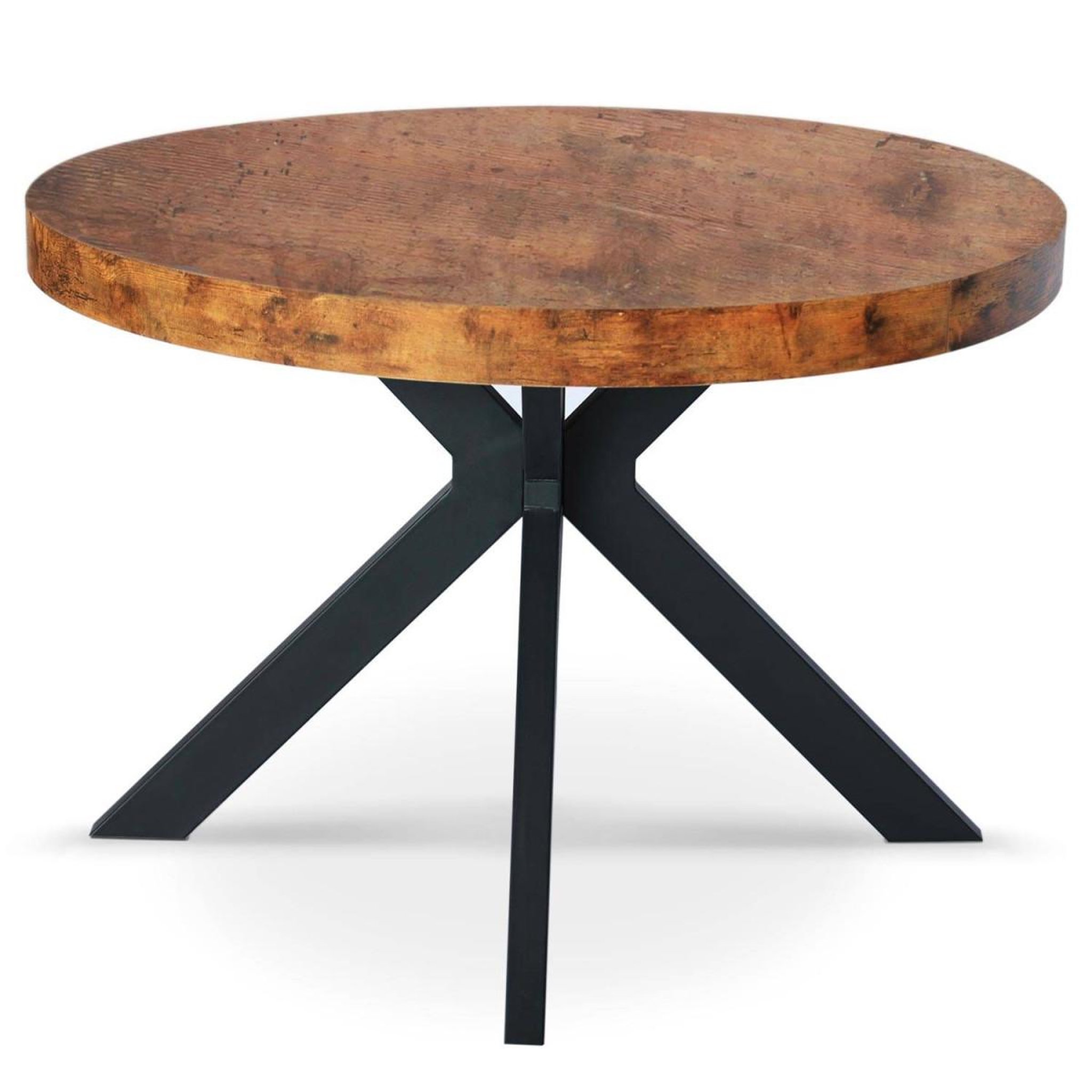 Voir la diapositive 2 : Paris Prix Table ronde extensible  zefane  110-260cm noir & noyer