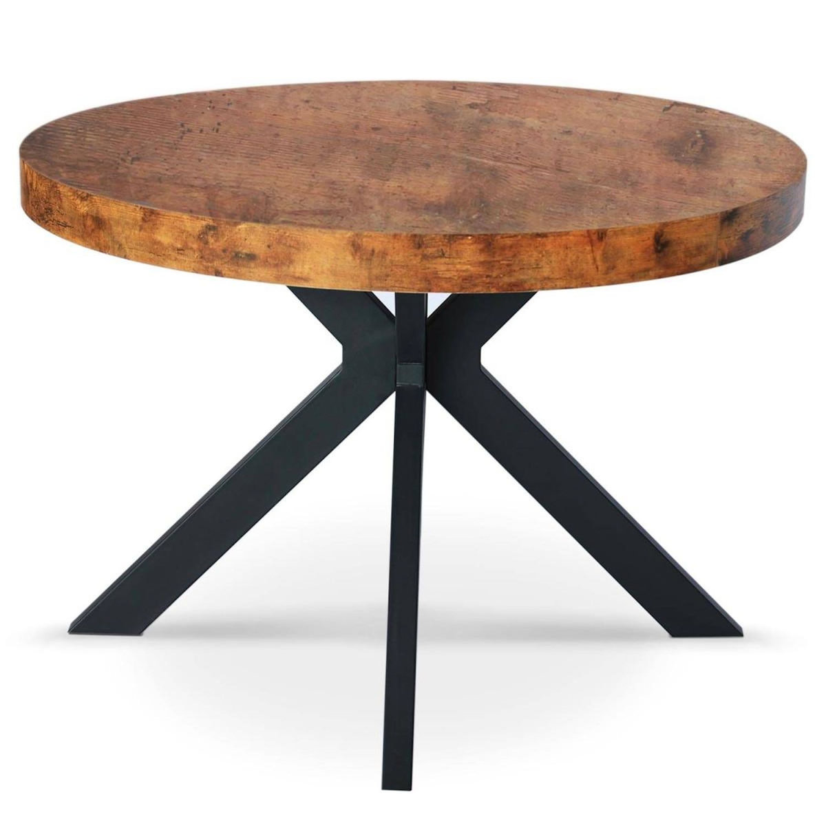 Paris Prix Table Ronde Extensible  Zefane  110-260cm Noir & Noyer