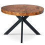 Voir la diapositive 2 : Paris Prix Table Ronde Extensible  Zefane  110-260cm Noir & Noyer
