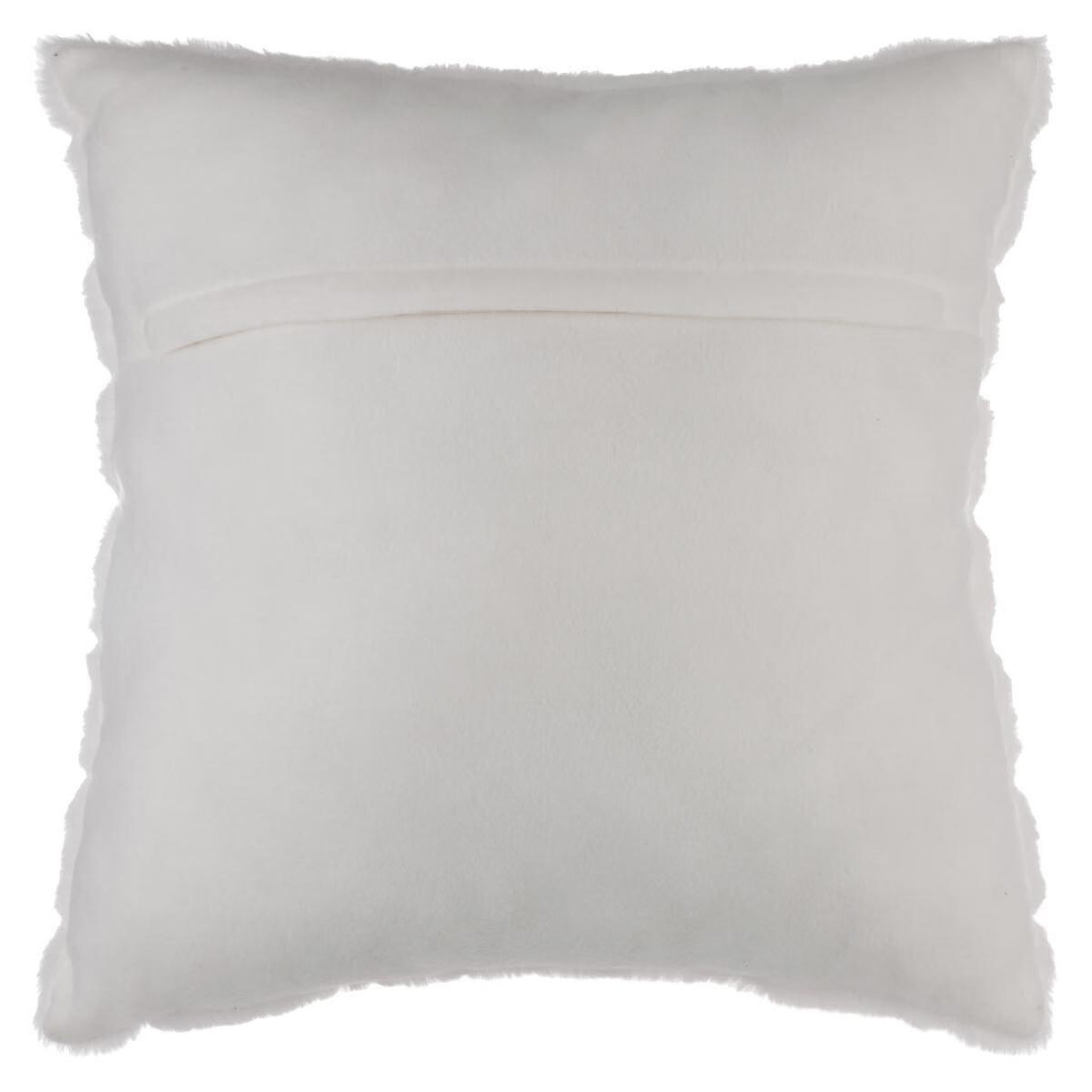 Voir la diapositive 3 : ATMOSPHERA Coussin imitation fourrure  manoir  45x45cm blanc