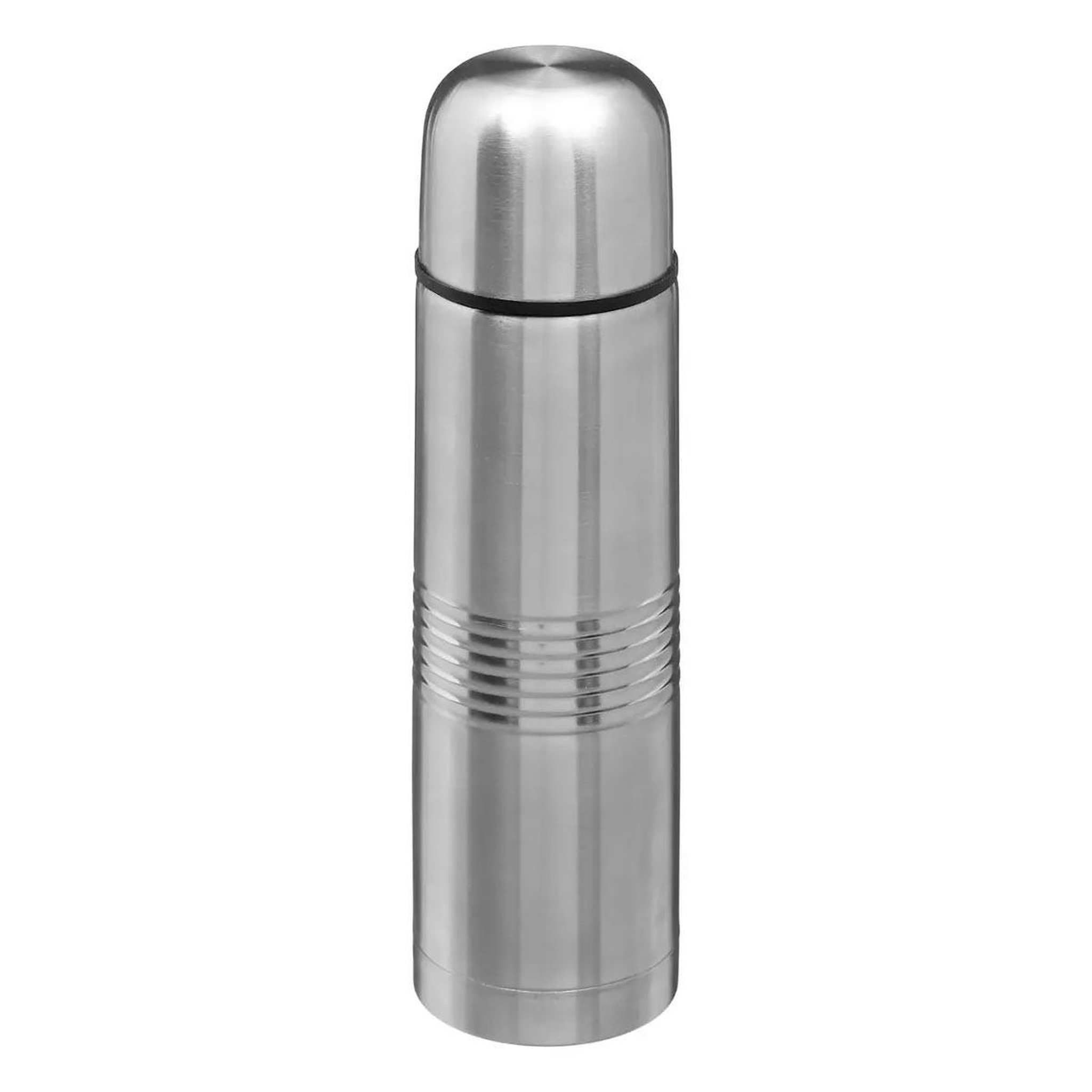 FIVE Bouteille isotherme inox  crénelé  0,5l argent
