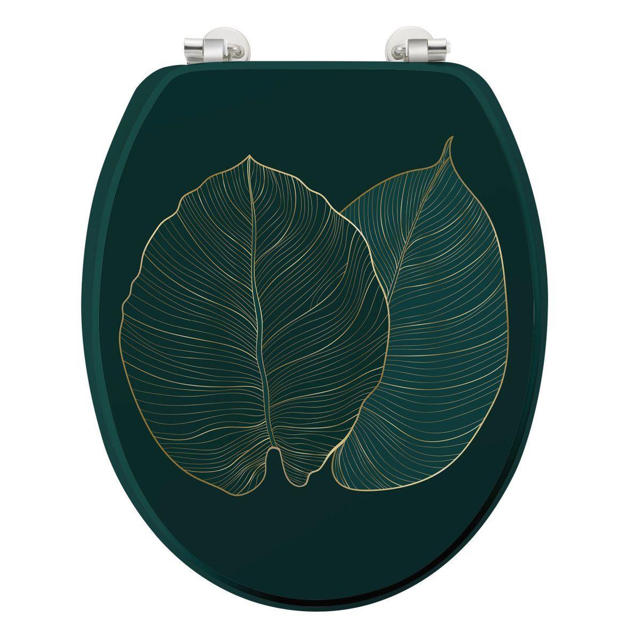 Douceur d'Intérieur Abattant wc imprimé  jade  46cm vert