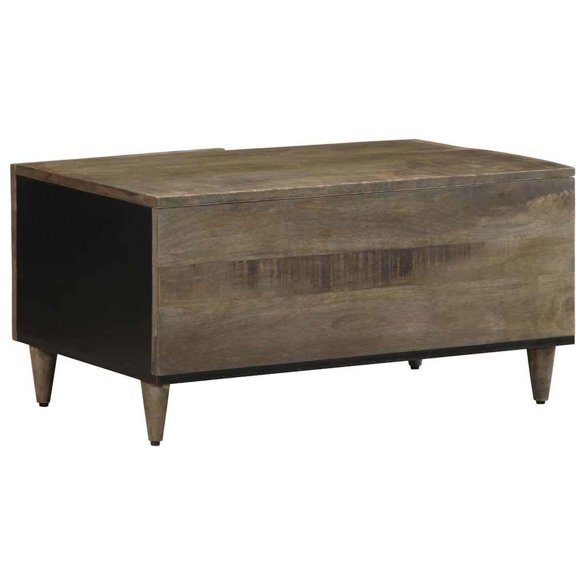 Voir la diapositive 5 : VIDAXL Table basse gris clair 80x50x40 cm bois de manguier massif