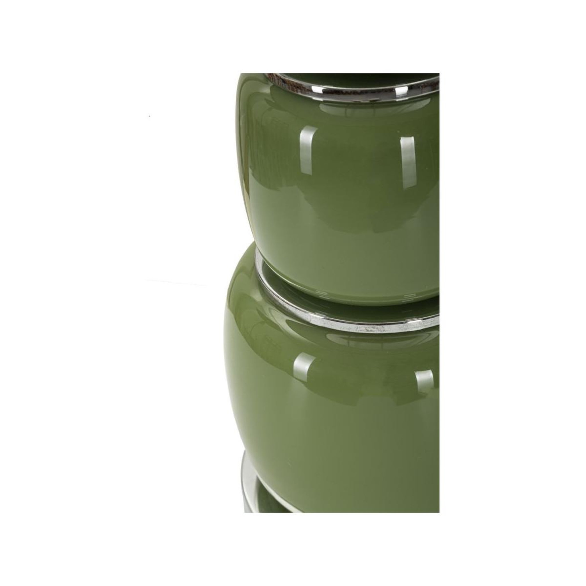 Voir la diapositive 4 : Paris Prix Lampe à poser en verre  eva three  57cm vert & noir