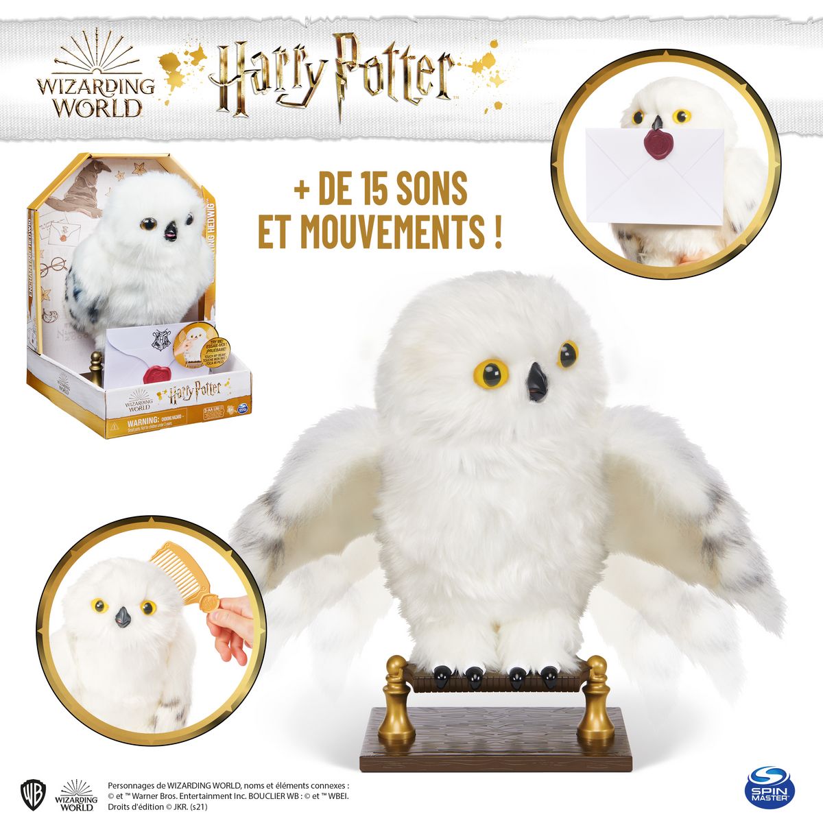 SPIN MASTER Peluche Hedwige Enchantée - Wizarding World