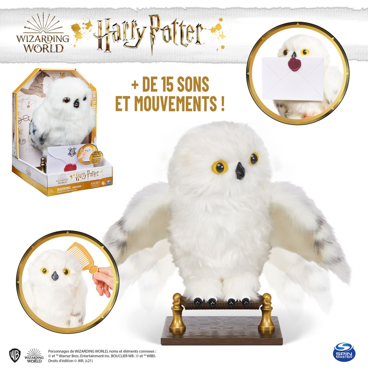 SPIN MASTER Peluche Hedwige Enchantée - Wizarding World