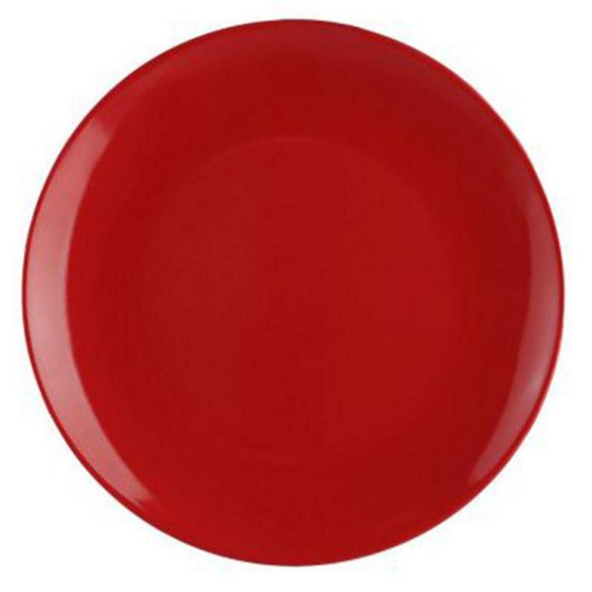  Lot de 6 Assiettes Plates  Colorama  26cm Rouge