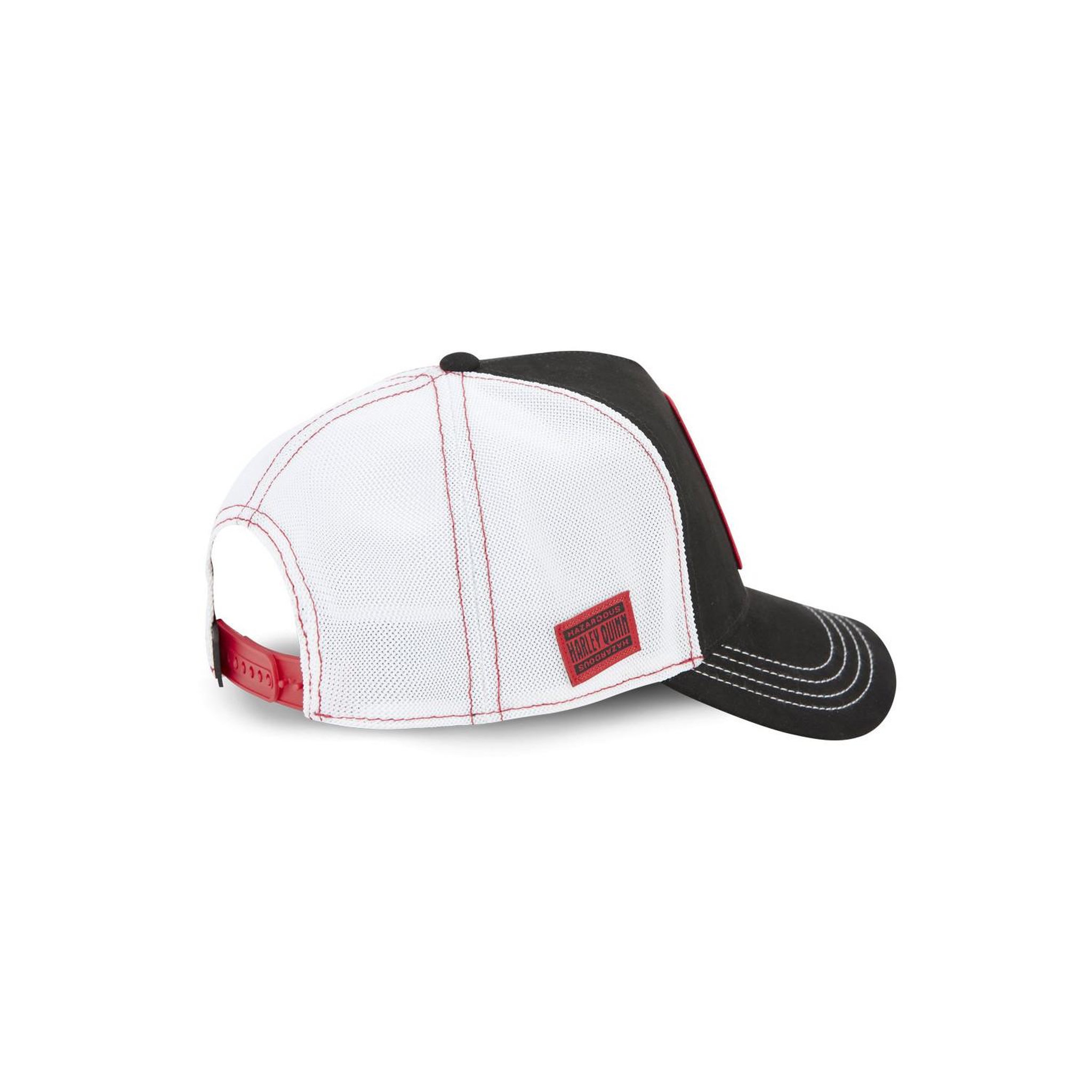 Voir la diapositive 6 : CAPSLAB Casquette trucker premium en suédine avec filet DC Comics Queen